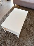 Wit bijzettafeltje, Huis en Inrichting, Tafels | Salontafels, Ophalen, Rond, 50 tot 100 cm, Zo goed als nieuw