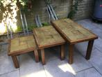 3 Vintage Bijzettafeltjes, Antiek en Kunst, Ophalen