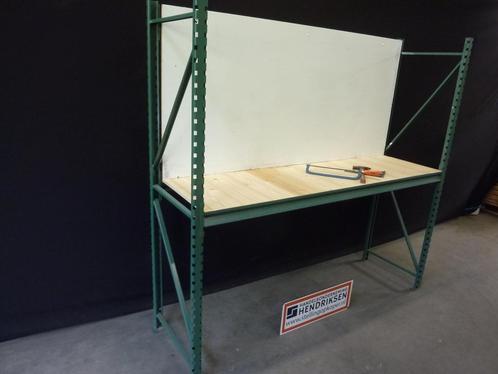 Werkbank / werktafel / stelling + gereedschapwand 212x60x200, Doe-het-zelf en Verbouw, Werkbanken, Gebruikt, 170 cm of meer, Inklapbaar