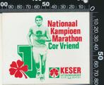 Sticker: Cor Vriend - Nationaal Kampioen Marathon - Keser Ui, Verzamelen, Sport, Ophalen of Verzenden