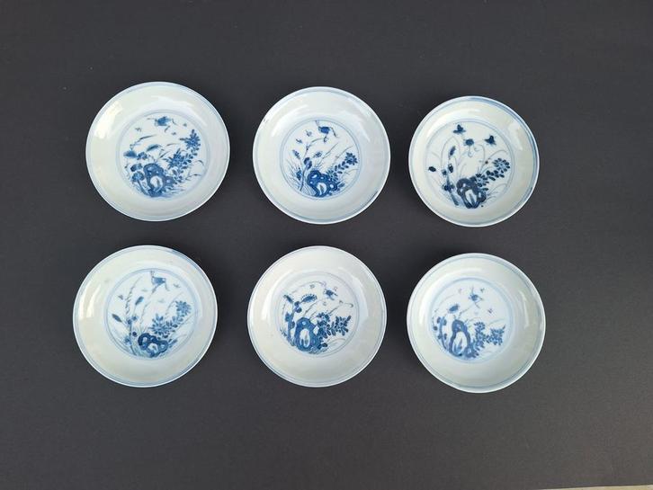 Kangxi  schoteltjes  6 x Chinees porselein 18e, Antiek en Kunst, Antiek | Porselein, Ophalen of Verzenden