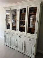 Servieskast geschilderd teak hout buffetkast, Huis en Inrichting, Kasten | Buffetkasten, Ophalen, Gebruikt, 25 tot 50 cm, 200 cm of meer