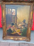 Gokkende dobbelaars, Antiek en Kunst, Kunst | Schilderijen | Klassiek, Ophalen of Verzenden