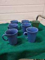 Mokken groot blauw en groen 7 stuks, Ophalen of Verzenden