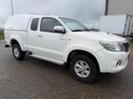 Toyota Hilux 2.5 D-4D 4X4 Airco Cruisecontrol Trekhaak 1.5Ca, Auto's, Euro 5, 1935 kg, Gebruikt, Wit