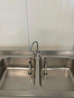 Horeca rvs spoeltafel wastafel aanrecht keukenblok spoelbak, Huis en Inrichting, Zo goed als nieuw, Minder dan 100 cm, 25 tot 50 cm