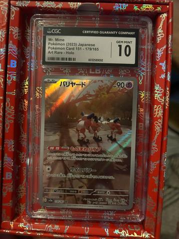 Mr. Mime art rare japanese cgc 10 beschikbaar voor biedingen