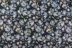 Quilt patchwork wenskaart knutsel stofje nr 3102 bloemmotief, Blauw, Nieuw, Ophalen of Verzenden, 30 tot 120 cm