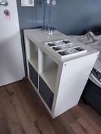 Ikea Kallax kast met 4 vakken + 2 Mandjes, Huis en Inrichting, Minder dan 50 cm, Ophalen of Verzenden, Zo goed als nieuw, Hout