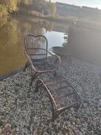Rotan tuinstoel met hocker, Ophalen, Minder dan 75 cm, Minder dan 50 cm