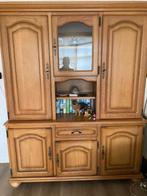 Mooie blank eiken patiné wandkast, Ophalen, Gebruikt, 200 cm of meer, 150 tot 200 cm