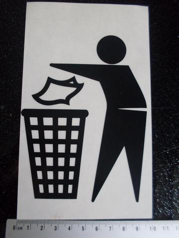 ruit sticker afval hier weggooien deponeren papier hier logo beschikbaar voor biedingen