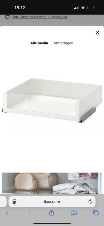 KOMPLEMENT Lade met glazen front