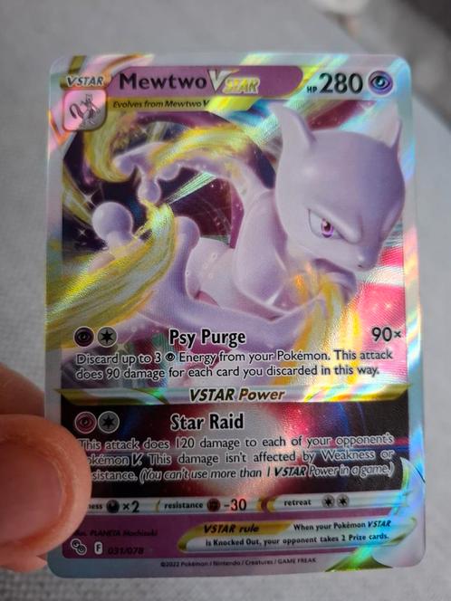 Mewtwo Vstar 031/078, Hobby en Vrije tijd, Verzamelkaartspellen | Pokémon, Zo goed als nieuw, Losse kaart, Foil, Ophalen of Verzenden