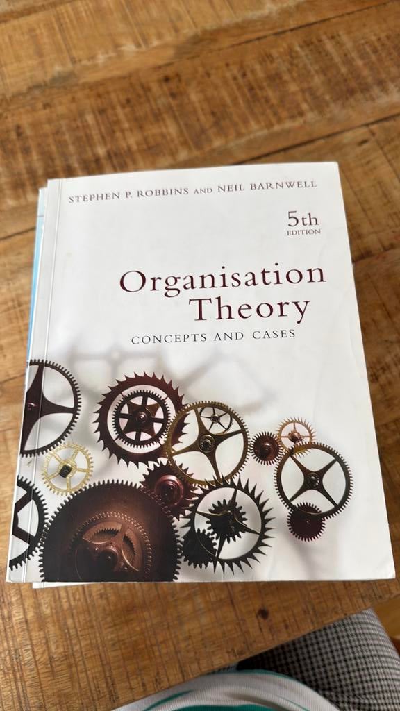 Organisation Theory Concepts and Cases, Ophalen of Verzenden, Zo goed als nieuw