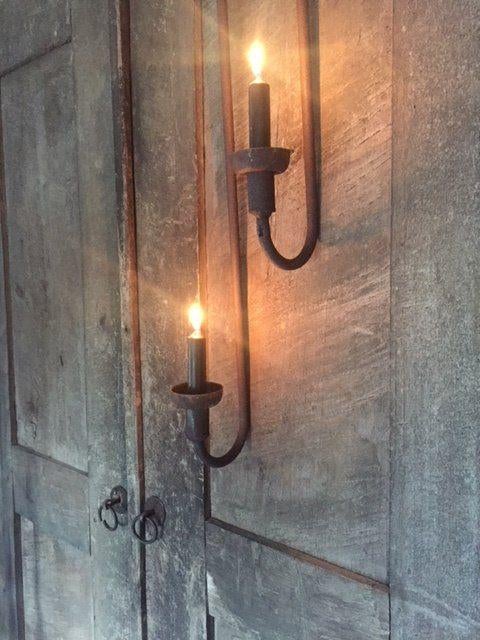 Luik kandelaar roest 50 cm Puur Wonen stoer sober landelijk, 25 tot 50 cm, Verzenden, Nieuw, Metaal