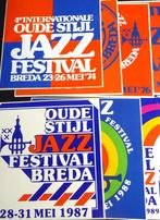 Jazz Festival Breda 1974 t/m 1985 en 2000, 2002 Stickers, Verzenden, Zo goed als nieuw, Overige typen