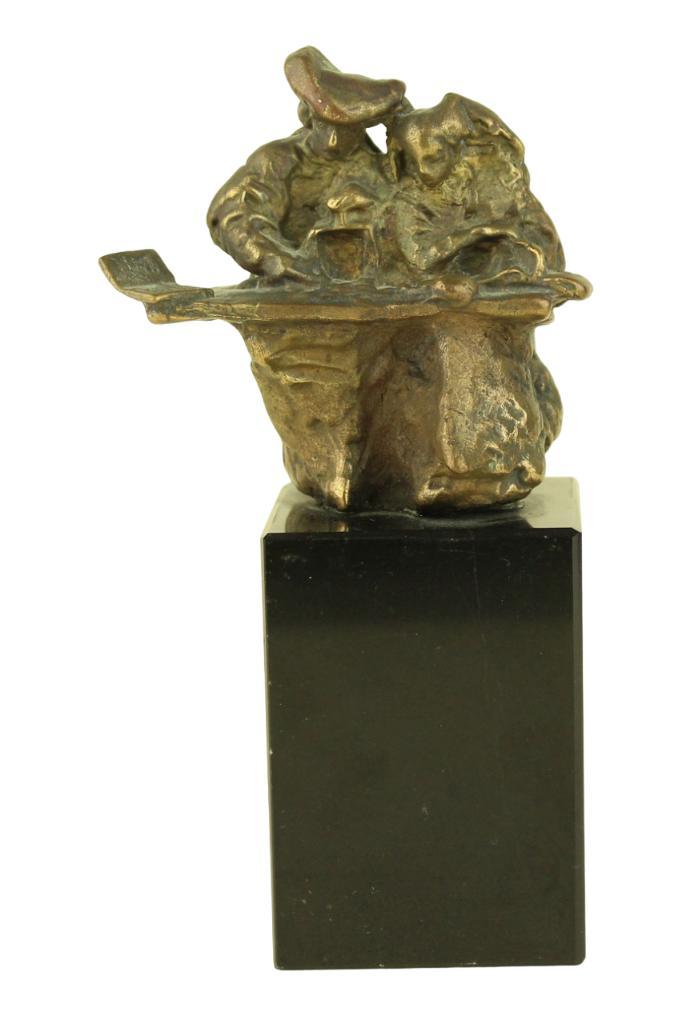 Eric Claus - Sculptuur : De Geldwisselaar en zijn Vrouw º, Antiek en Kunst, Kunst | Beelden en Houtsnijwerken, Verzenden