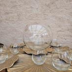 Punchbowl met 7 glazen – handgemaakt glas, nooit gebruikt, Glas of Glazen, Ophalen of Verzenden, Overige stijlen, Glas
