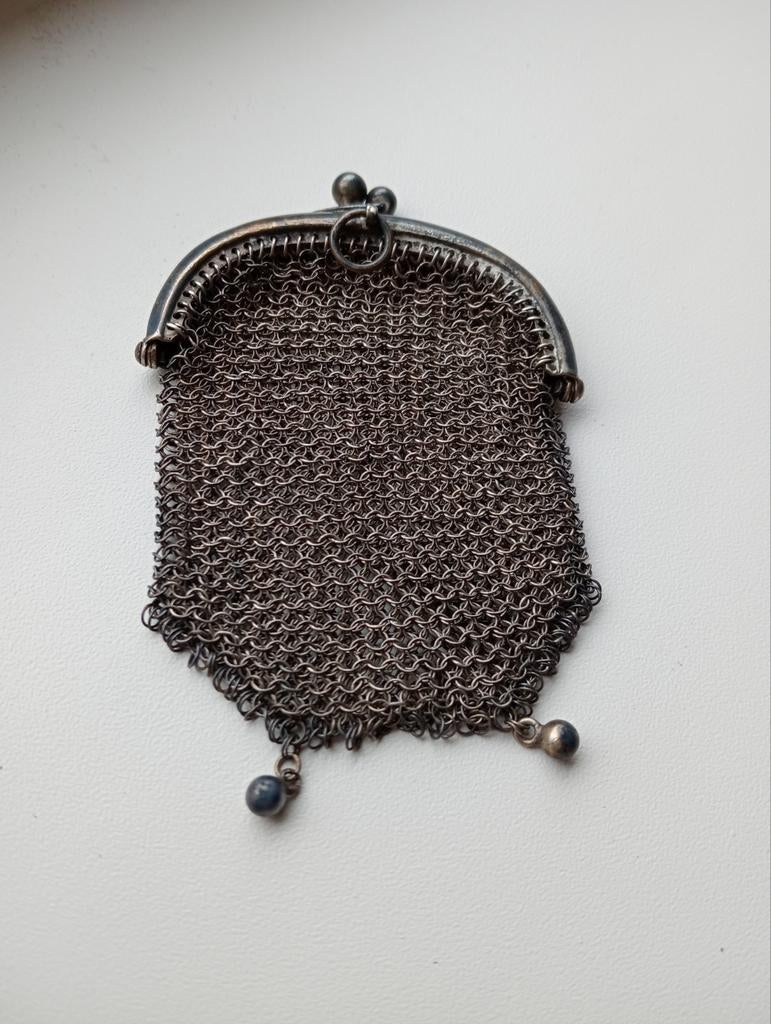 Vintage Zilveren Beursje / Tasje, Antiek en Kunst, Ophalen of Verzenden, Zilver