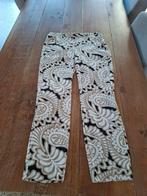 Studio Anneloes Travelstof Broek Taupe Beige wit zwart 42 L, Studio Anneloes, Beige, Maat 42/44 (L), Ophalen of Verzenden