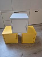 3 IKEA metalen kastjes - 25x25x25 cm - ZGAN, Ophalen of Verzenden, Zo goed als nieuw