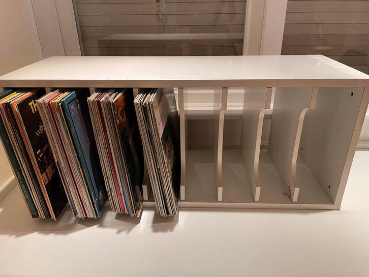 LP Kastje, Huis en Inrichting, Woonaccessoires | Cd- en Dvd-rekken, Zo goed als nieuw, Cd's of Dvd's, Minder dan 25 discs, Hout