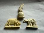 Vintage retro margarine figuren ijsbeer neushoorn beer, Verzamelen, Poppetjes en Figuurtjes, Ophalen, Gebruikt