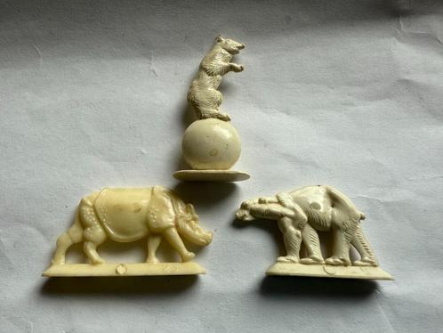 Vintage retro margarine figuren ijsbeer neushoorn beer, Verzamelen, Poppetjes en Figuurtjes, Gebruikt, Ophalen