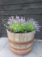 Eikenhouten Bloembak Plantenbak Whiskeyvat 100 liter, Ophalen, Rond, Nieuw, Tuin