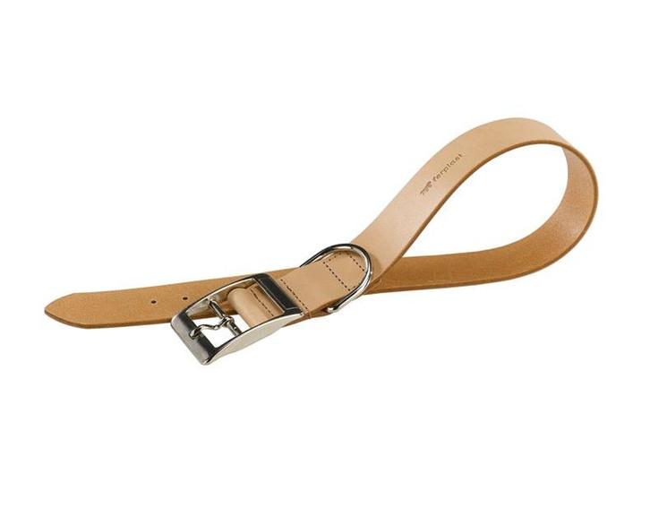 FERPLAST Natural Lederen Halsband Beige Nek 35-43 cm -35%!!!, Dieren en Toebehoren, Hondenhalsbanden en Penningen, Nieuw, Ophalen of Verzenden