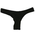 scrunch ribbel stringbroekje zwart 38 (XL), Verzenden, Nieuw, Zwart, Bikini