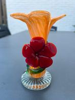 Vintage knop vaasje., Huis en Inrichting, Woonaccessoires | Vazen, Overige kleuren, Ophalen of Verzenden, Minder dan 50 cm, Glas