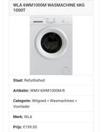 Wasmachine tekoop, Witgoed en Apparatuur, Wasmachines, Ophalen, 6 tot 8 kg, Refurbished, Voorlader