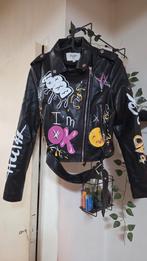 Gepersonaliseerd Biker Jasje, Zwart, Ophalen of Verzenden, Zo goed als nieuw, Jasje