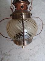 Vintage koperen scheepslamp perfecte staat, Huis en Inrichting, Lampen | Hanglampen, Ophalen of Verzenden, Zo goed als nieuw