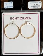 Nieuwe gold plated oorringen 30  mm, Sieraden, Tassen en Uiterlijk, Oorbellen, Hangers, Nieuw, Ophalen of Verzenden, Goud