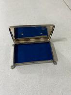 Zilveren Pillendoosje met Blauw Interieur, Antiek en Kunst, Antiek | Goud en Zilver, Ophalen of Verzenden, Zilver