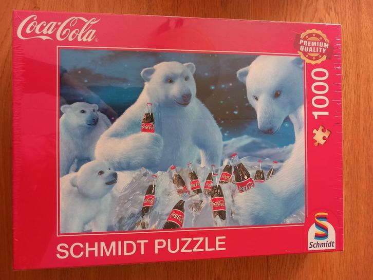 Schmidt puzzel Coca Cola IJsberen 1000 stukjes NIEUW, Hobby en Vrije tijd, Denksport en Puzzels, Nieuw, Legpuzzel, 500 t/m 1500 stukjes