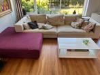 Lounge Bank Beige/Aubergine, Huis en Inrichting, Banken | Bankstellen, Ophalen, Gebruikt, 100 tot 125 cm, Hoekbank