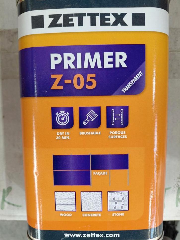 Zettex hecht primer en dubbelzijdig kleefband, Doe-het-zelf en Verbouw, Verf, Beits en Lak, Wit, Ophalen