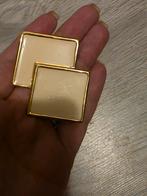Vintage Monet Rechthoek Broche, 4 tot 7 cm, Gebruikt, Ophalen of Verzenden, Goud