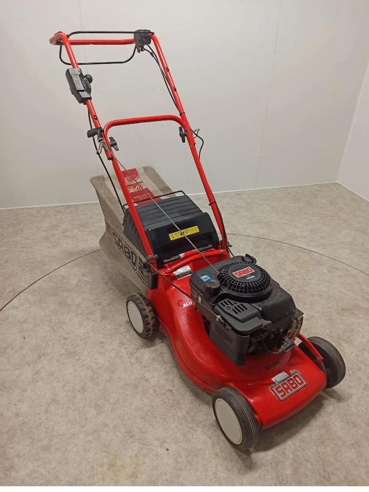 Sabo 43A Grasmaaier, Tuin en Terras, Grasmaaiers, Gebruikt, Benzine-grasmaaier, 40 t/m 49 cm, Cirkelmaaier, Opvangbak, Ophalen of Verzenden