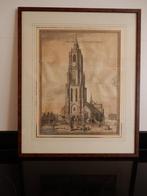 Kopergravure Nieuwe Kerk Delft 1729, Antiek en Kunst, Kunst | Etsen en Gravures, Ophalen