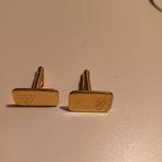 Vintage: Manchetknopen en dasspeld, uitgegeven door Koni., Ophalen of Verzenden, Gebruikt, Overige materialen, Verguld