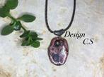 Ketting eigen  Desing Uniek Klei UV-Hars, Ophalen of Verzenden, Nieuw, Bruin