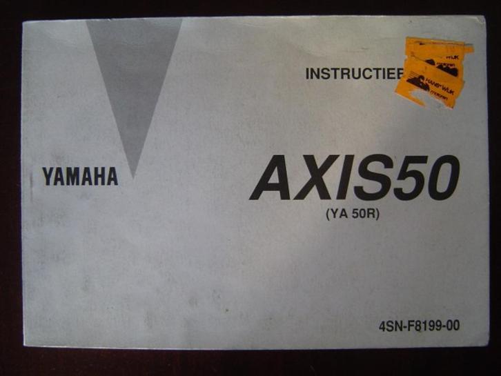 Yamaha AXIS 50 YA50 1995 scooter instructie boekje, Fietsen en Brommers, Handleidingen en Instructieboekjes, Ophalen of Verzenden