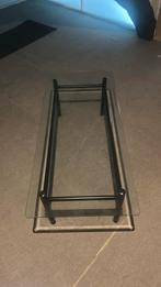 Glass and Black Metal Coffee Table, Huis en Inrichting, Ophalen, Zo goed als nieuw, Rechthoekig, 50 tot 100 cm