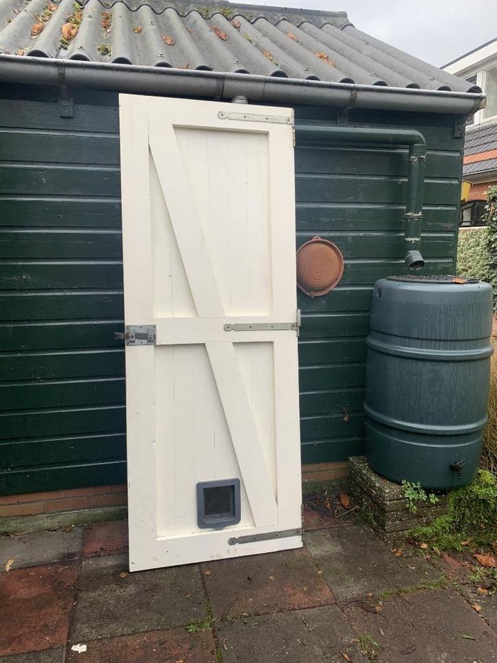 Oude opgeklampte massief houten binnendeuren 4x, Doe-het-zelf en Verbouw, Deuren en Horren, Gebruikt, Binnendeur, 200 tot 215 cm