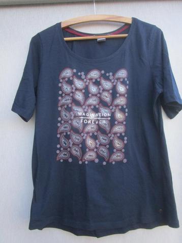 T-Shirt CECIL mt  M.  donkerblauw met paisley print beschikbaar voor biedingen